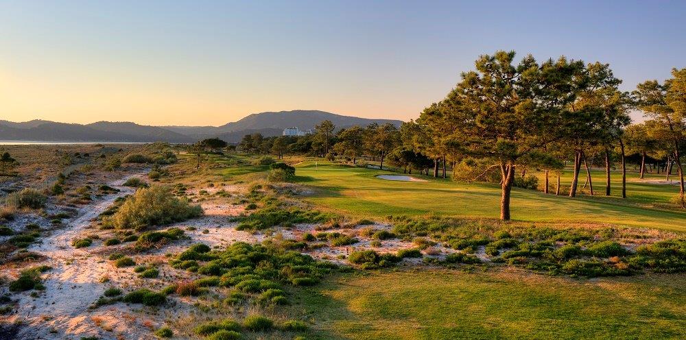 Paysage du golf de Troia au Portugal 