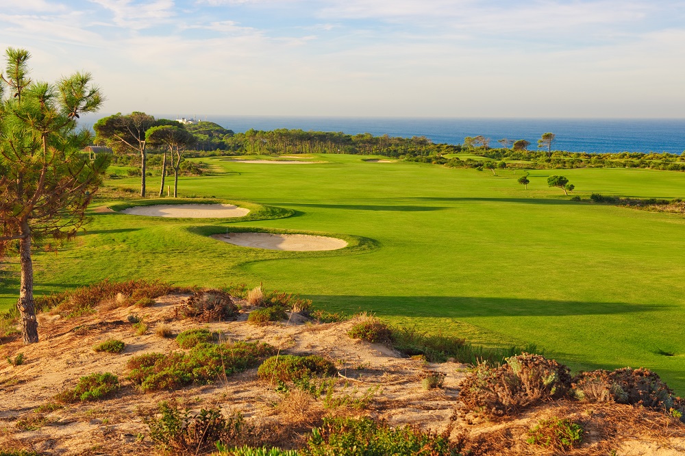 Le trou 18 du golf d'Oitavos au Portugal 