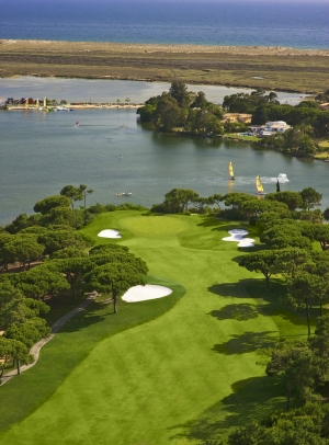 La vue du trou 15 du golf Quinta Lago.